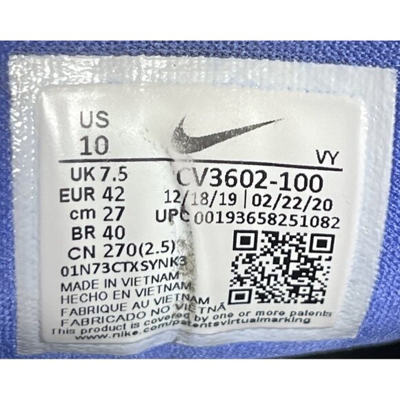 NIKE SHOX TL NOVA WHITE SAPPHIRE BLUE RUNNING SHOES CV3602-100 (WOMENS SIZE 10) - Picture 10 of 10